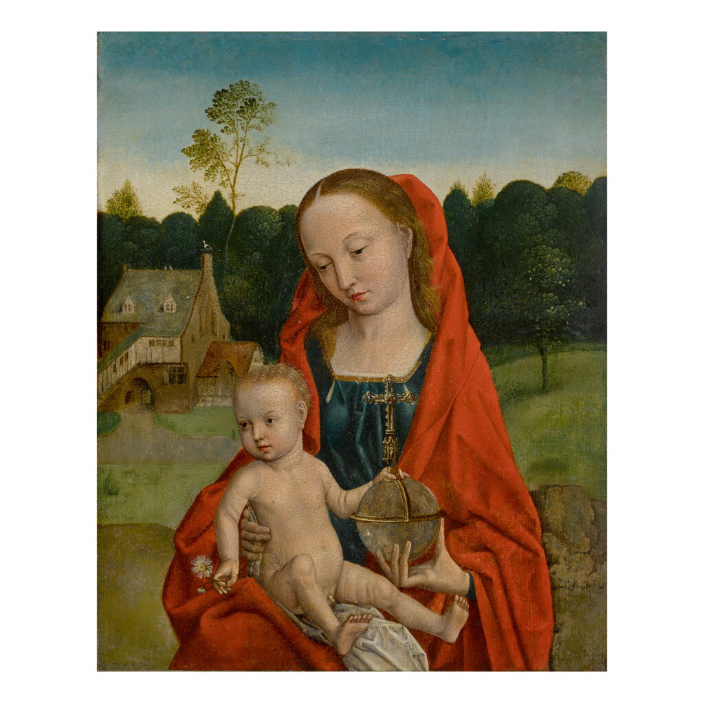 View full screen - View 1 of Lot 20. NETHERLANDISH SCHOOL, 16TH CENTURY | VIRGIN AND CHILD IN A LANDSCAPE.