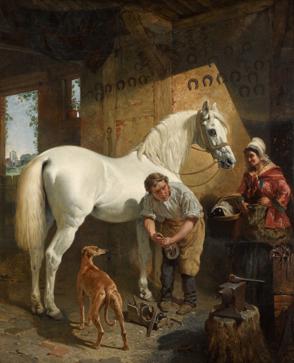 View full screen - View 1 of Lot 325. The Village Blacksmith (Shoeing of Imaum).