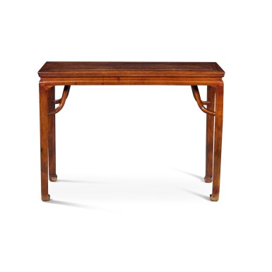 View full screen - View 1 of Lot 66. A rare 'huanghuali' waisted corner leg side table (Tiaozhuo), 17th / 18th century.