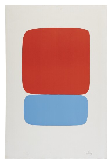 View full screen - View 1 of Lot 65. ELLSWORTH KELLY | RED-ORANGE OVER BLUE (AXSOM 20).