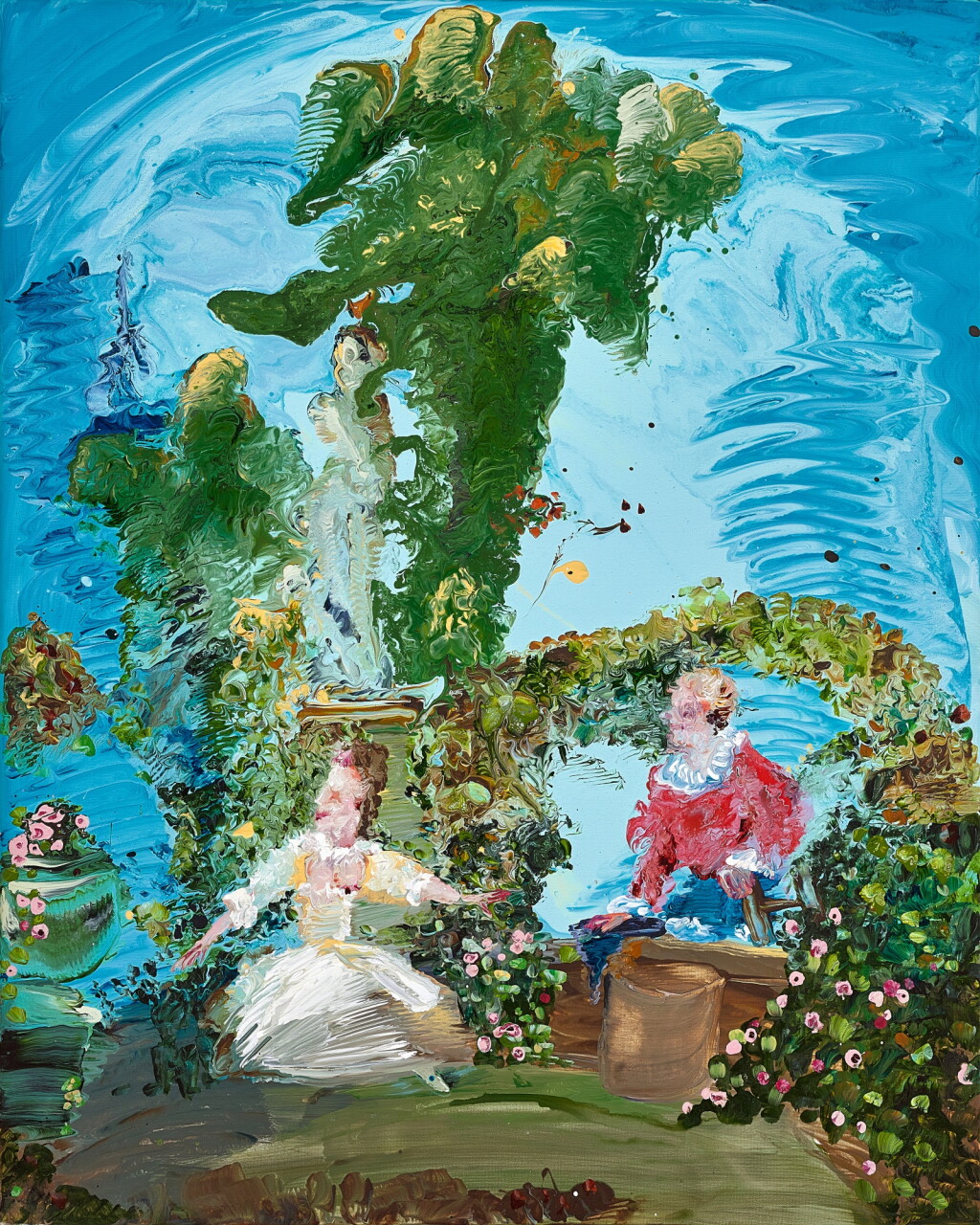 View full screen - View 1 of Lot 808. Genieve Figgis 熱尼維 · 菲吉斯 | The Surprise (after Fragonard) 驚喜(摹仿弗拉戈納爾).