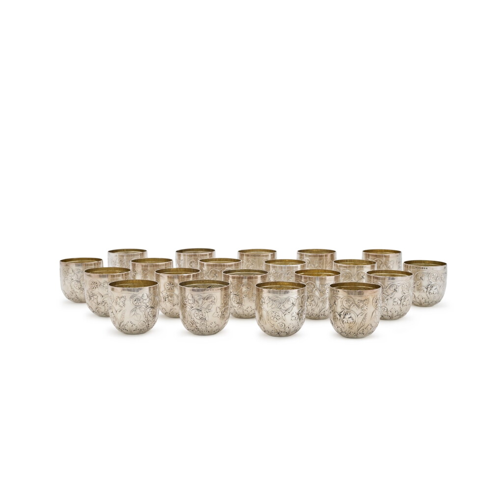 View full screen - View 1 of Lot 63. A set of twenty-four silver tumbler cups, Richard Jarvis, London 1999/2000.
