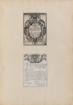 Recueil composé de 10 suites de Berain. In-folio. Remarquable ensemble de planches.