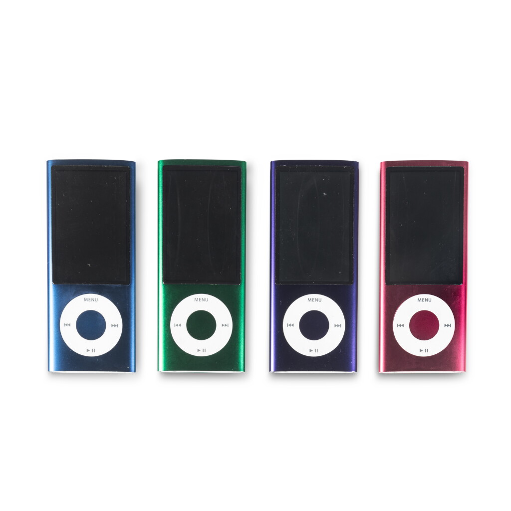 View full screen - View 1 of Lot 24. A set of four Apple ipod Nano, 5th generation (2009).