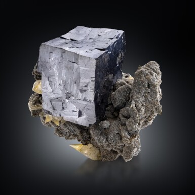 View full screen - View 1 of Lot 108. Galena and Calcite.