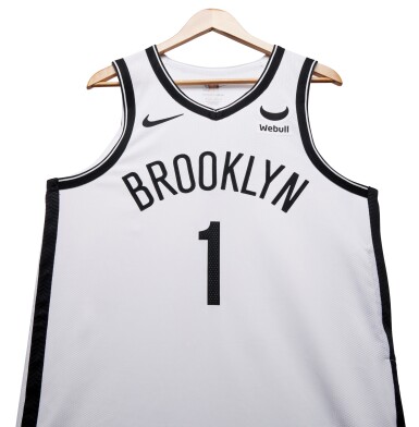 View full screen - View 1 of Lot 61. Mikal Bridges Brooklyn Nets 2023-2024 Game Worn Association Edition Jersey.