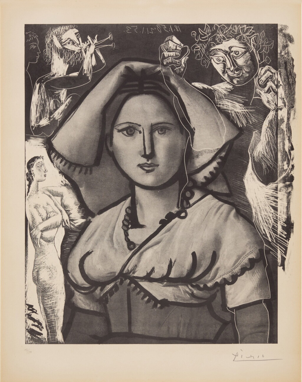 View full screen - View 1 of Lot 2. L'Italienne (D'apres le tableau de Victor Orsel) (B. 740; Mourlot 238).