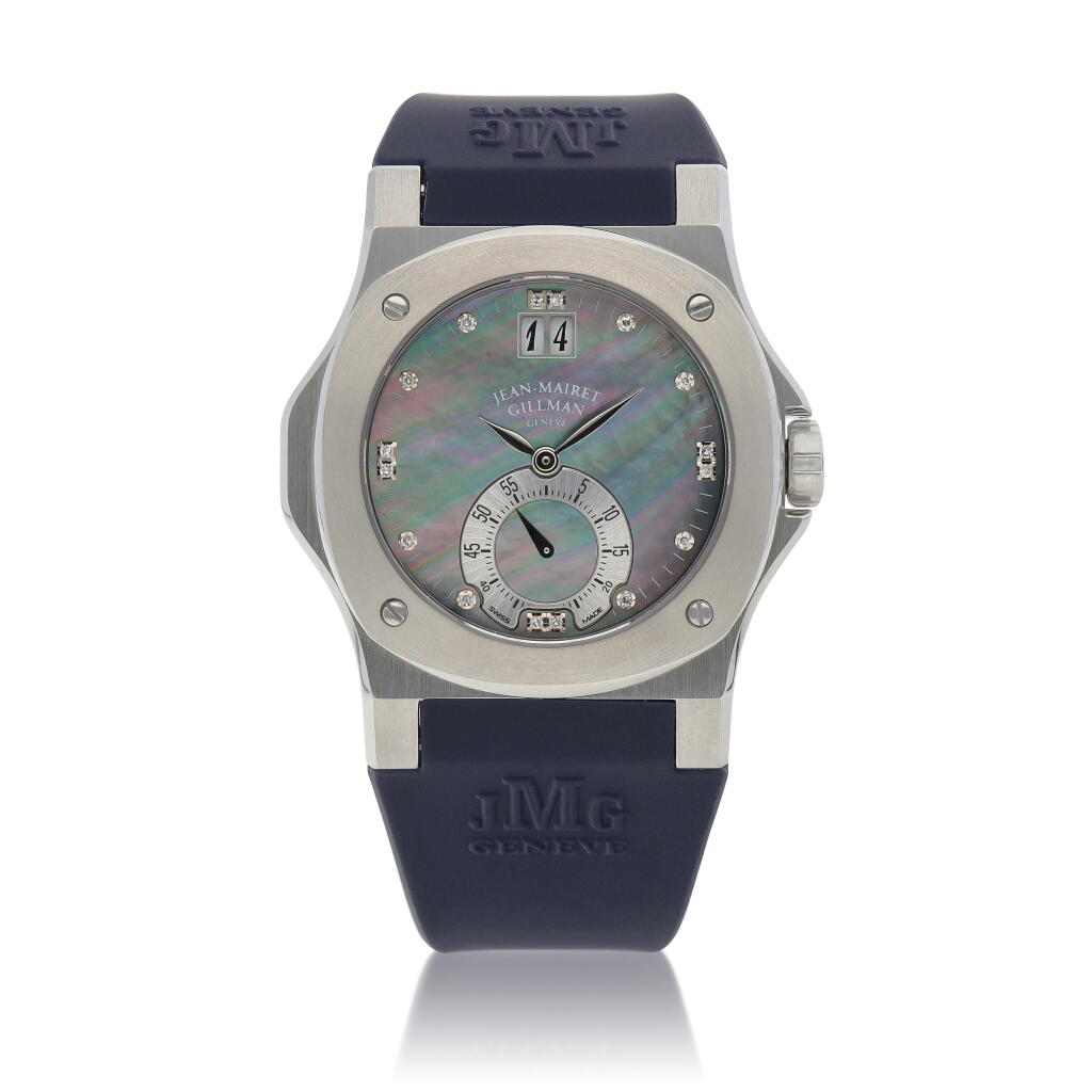 View full screen - View 1 of Lot 70. Lady Sport Grande Date Stainless steel and diamond-set wristwatch with date and mother-of-pearl dial Circa 2005.