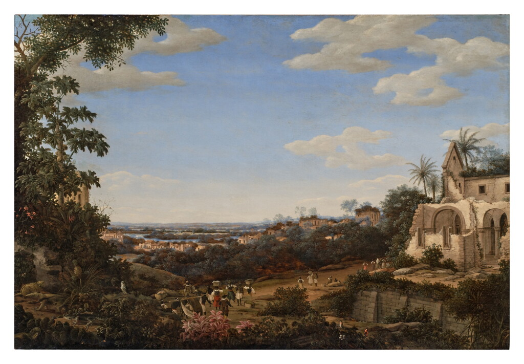 View full screen - View 1 of Lot 42. View of Olinda, Brazil, with the Ruins of the Jesuit Church.