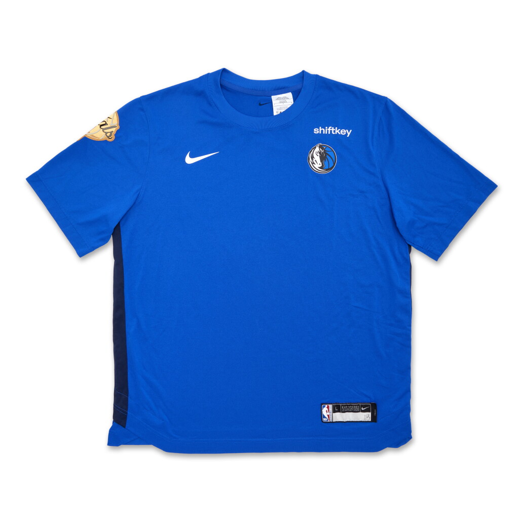 View full screen - View 1 of Lot 39. Olivier-Maxence Prosper Dallas Mavericks 2024 NBA Finals Game Issued Short Sleeve Shooting Shirt .