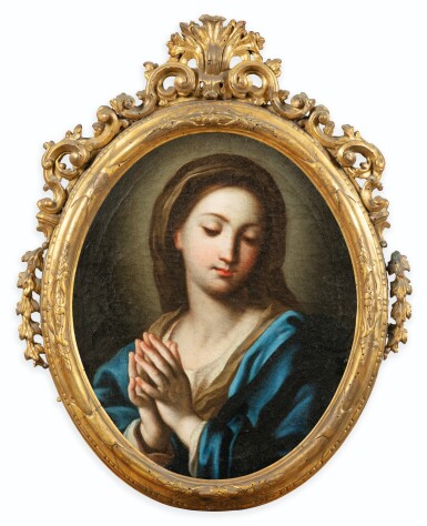 View full screen - View 1 of Lot 61. CIRCLE OF SEBASTIANO CONCA | THE VIRGIN IN PRAYER.