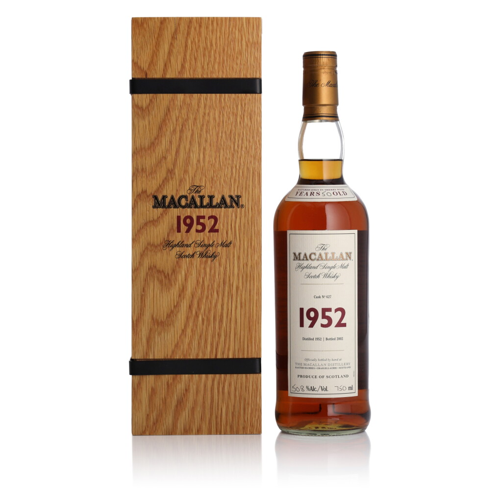 View full screen - View 1 of Lot 35. The Macallan Fine & Rare 50 Year Old 50.8 abv 1952 (1 BT 75cl).