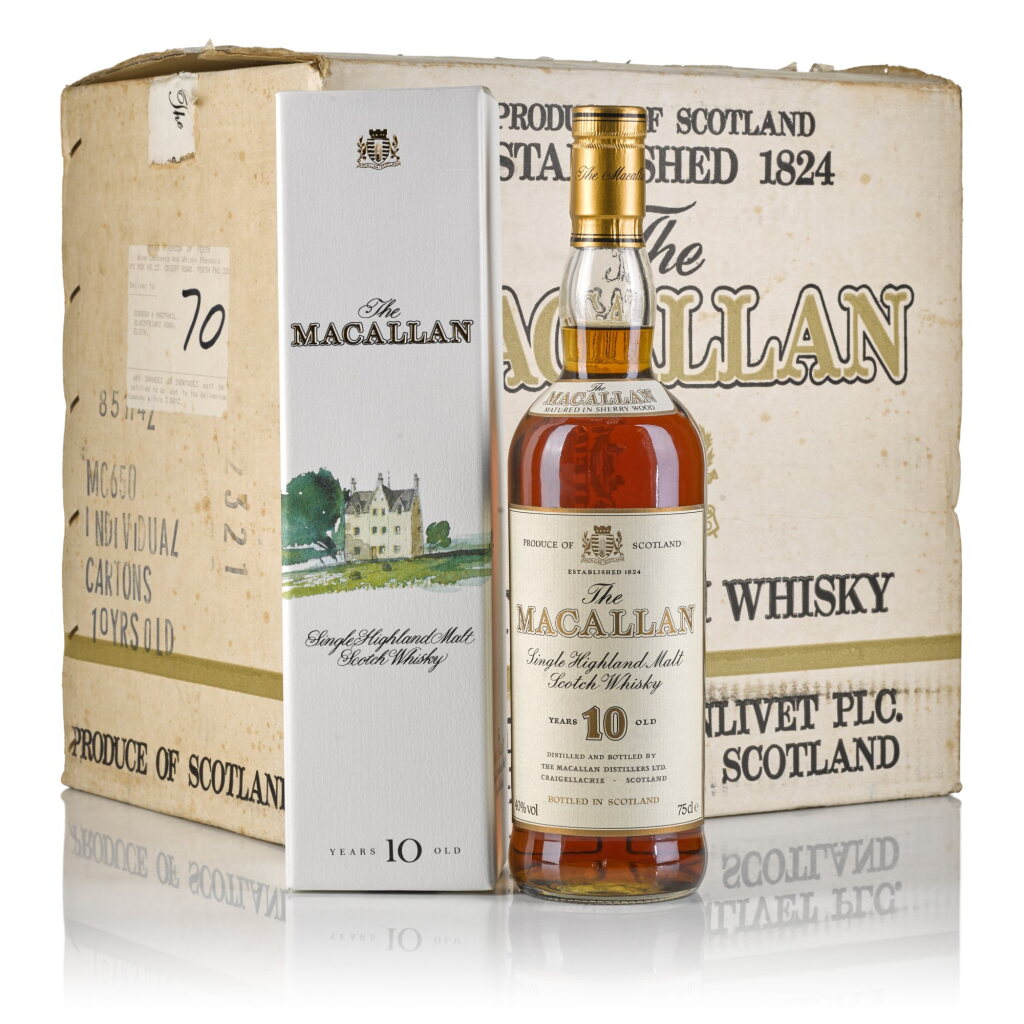 View full screen - View 1 of Lot 23. The Macallan 10 Year Old 43.0 abv NV (12 Bottles 75cl).