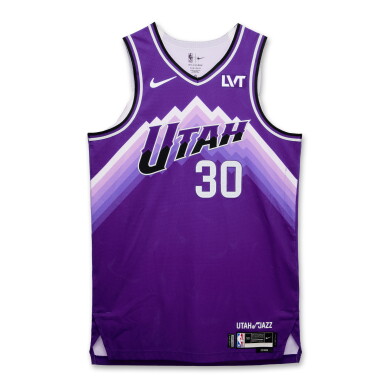 View full screen - View 1 of Lot 130. Ochai Agbaji Utah Jazz 2023-2024 In-Season Tournament Game Worn City Edition Jersey .