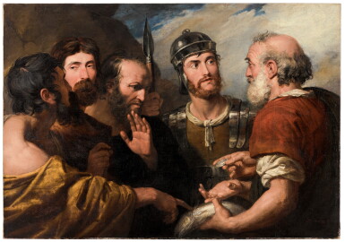 View full screen - View 1 of Lot 91. SIR GEORGE HAYTER | Saint Peter paying the tribute with a piece of silver found in a fish.