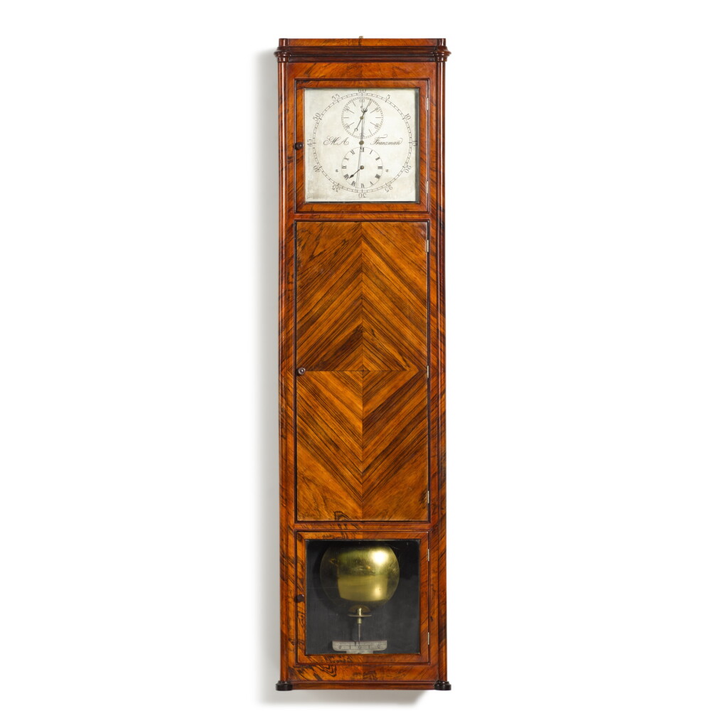 View full screen - View 1 of Lot 179. A German rosewood wall regulator, M A Franzman, circa 1880.