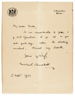 CHURCHILL | Autograph letter signed, to Neville Duke, 7 September 1952