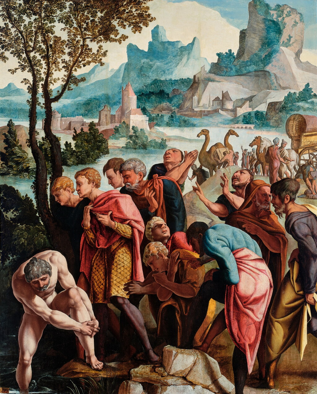 View full screen - View 1 of Lot 319. Healing of Naaman.