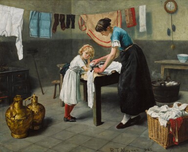 View full screen - View 1 of Lot 115. La blanchisseuse.