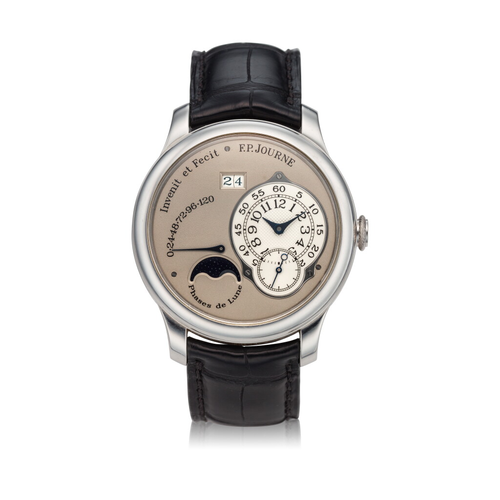 View full screen - View 1 of Lot 421. Octa Lune A platinum automatic wristwatch with date, power reserve indication and moon phases, Circa 2010.