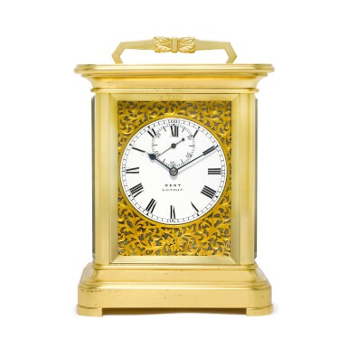 View full screen - View 1 of Lot 70. A gilt-brass chronometer carriage timepiece, Edward John Dent, No.693, London, circa 1850.