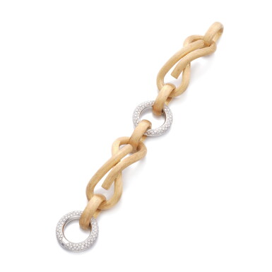 View full screen - View 1 of Lot 996. Diamond and gold bracelet.
