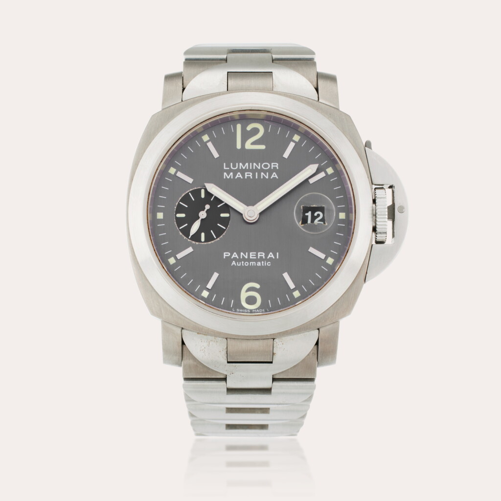 View full screen - View 1 of Lot 336. Reference PAM00091 Luminor Marina 'After the Sunset' | A titanium and stainless steel automatic wristwatch with date and bracelet, Circa 2001.