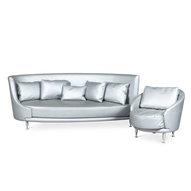 View full screen - View 1 of Lot 325. New tone Sofa and armchair, 1989 | .