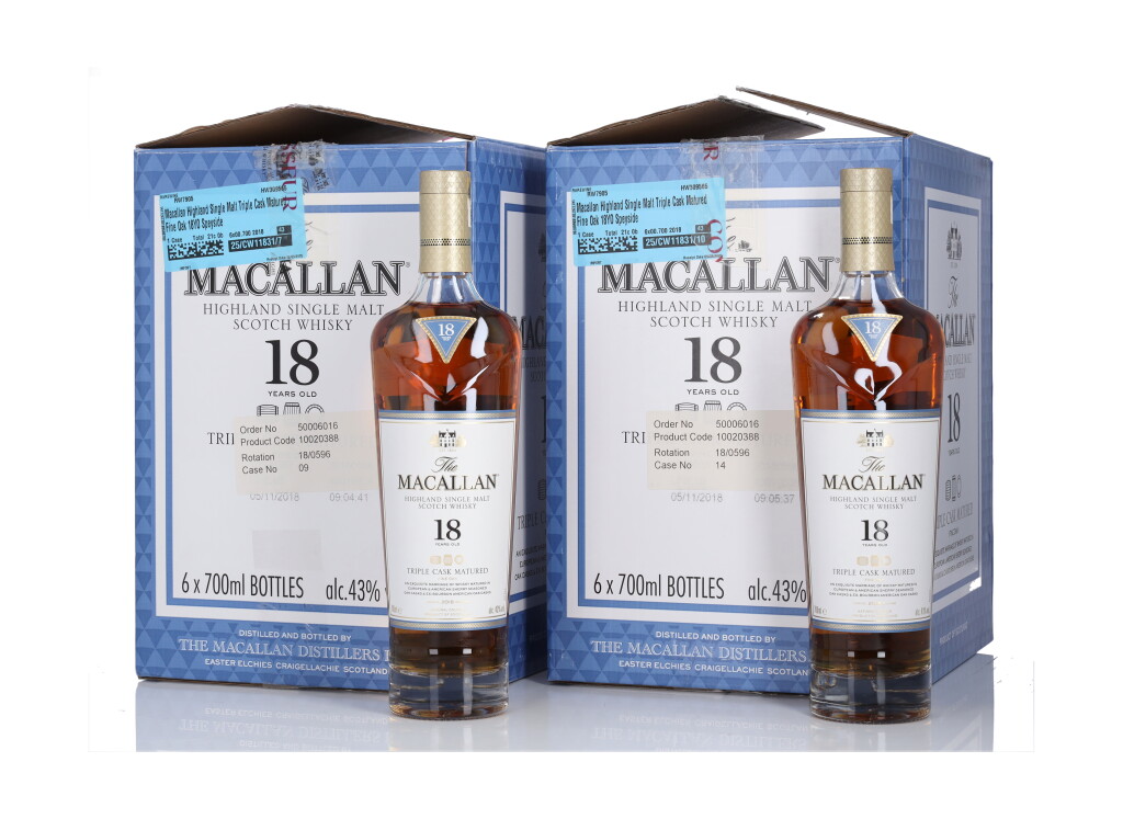 View full screen - View 1 of Lot 42. The Macallan 18 Year Old Triple Cask 43.0 abv NV (12 Bottles 70cl).