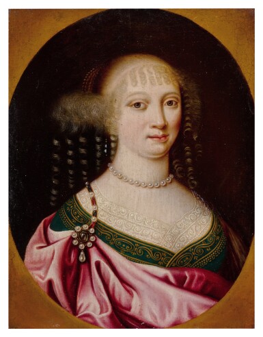 View full screen - View 1 of Lot 226. Portrait of Maria Theresa of Austria (1638 - 1683), Queen Consort of France.