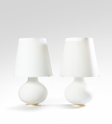 View full screen - View 1 of Lot 98. Pair of table lamps, model 1853, designed in 1954, our examples from a recent edition.