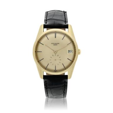 View full screen - View 1 of Lot 251. Reference 3558 A yellow gold automatic wristwatch with date, Made in 1968.