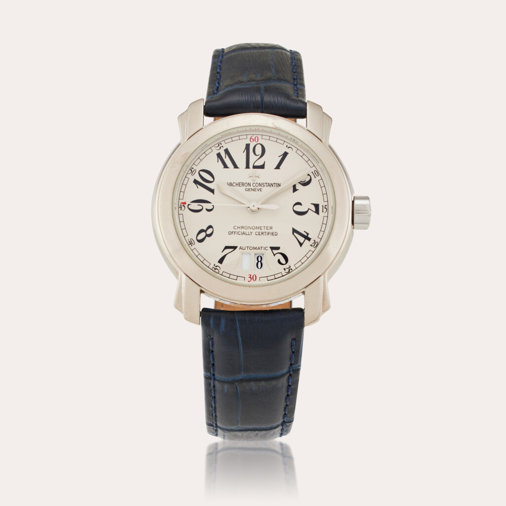 View full screen - View 1 of Lot 542. Reference 42015/000G Malte | A white gold automatic wristwatch with date, Made in 2000.