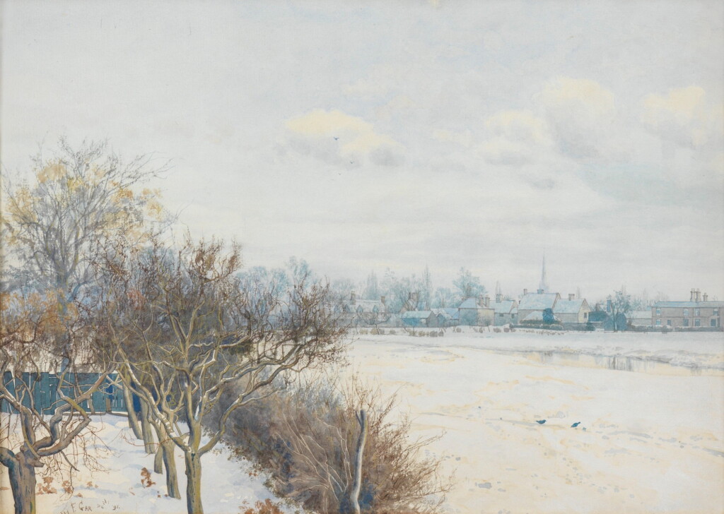 View full screen - View 1 of Lot 142. WILLIAM FRASER GARDEN | WINTER IN THE OUSE VALLEY.