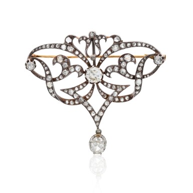 View full screen - View 1 of Lot 10. Diamond brooch, circa 1900.