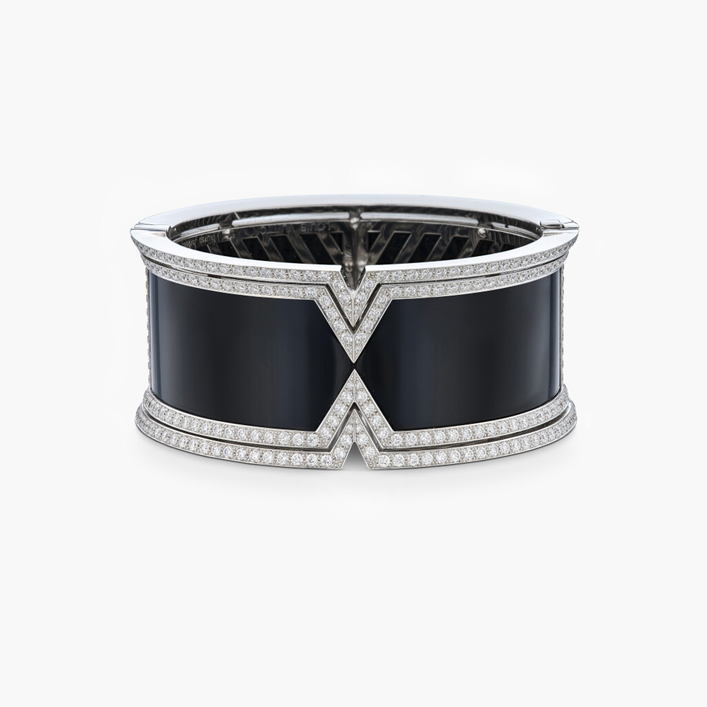 View full screen - View 1 of Lot 79. Gold, Onyx and Diamond ‘Acte V, Apotheosis’ Cuff-Bracelet, France 路易威登 | K金 配 縞瑪瑙 及 鑽石 'Acte V, Apotheosis' 手鐲.