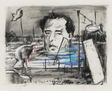 View full screen - View 1 of Lot 48. Self Portrait at the Swimming Pool.