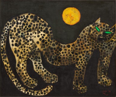 View full screen - View 1 of Lot 2038. Popo Iskandar 博波·伊斯康達 | Macan dan Bulan (The Leopard and the Moon) 豹與月亮.