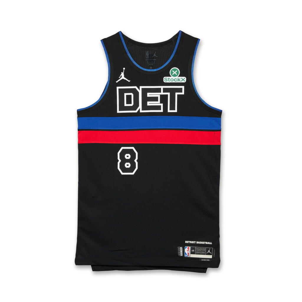 View full screen - View 1 of Lot 27. Caris LeVert Detroit Pistons 2025-2026 Emirates NBA Cup Game Worn Statement Edition Jersey | Matched to 2 Games .