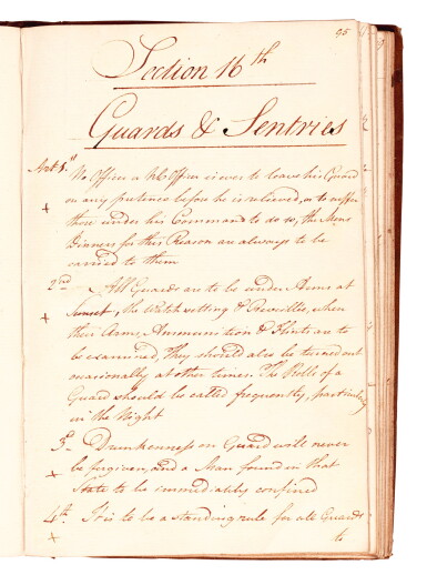 View full screen - View 1 of Lot 72. Col. William Cartwright, Standing orders for the 10th Light Dragoons, manuscript, 1790s.
