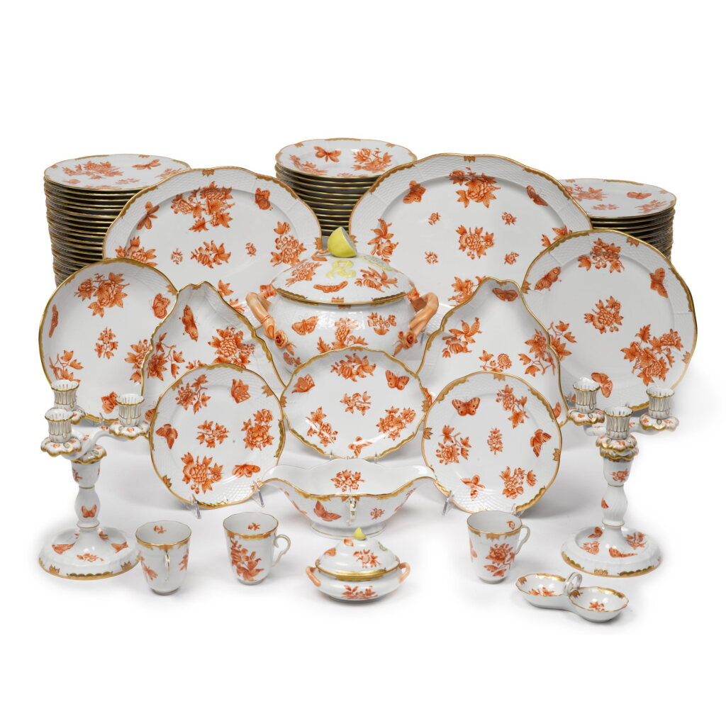 View full screen - View 1 of Lot 70. A Herend 'Queen Victoria Rust' Pattern Part-Service, 20th Century.