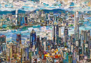 View full screen - View 1 of Lot 888. Vik Muniz 維克 · 穆尼斯 | Hong Kong Postcard (Postcards From Nowhere) 香港明信片(來自烏有之地的明信片).