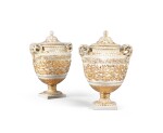A pair of large Italian earthenware covered vases, Galileo Chini manufacture, Tuscany, first half 20th century