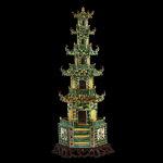 A sancai pagoda, Qing dynasty, 18th – 19th century | 清十八至十九世紀 三彩五重六角佛塔