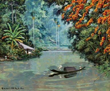 View full screen - View 1 of Lot 742. Henri Mege 亨利·美治 | Matinée dans la campagne près de Hue (Morning in the countryside near Hue) 順化鄉郊的早晨.