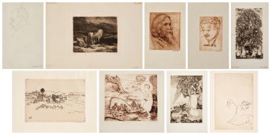 View full screen - View 1 of Lot 36. Untitled (Set of 1 Drawing and 8 Etchings).