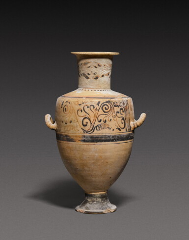 View full screen - View 1 of Lot 178. A Greek Pottery Hydria ("Hadra Vase"), 3rd Century B.C..