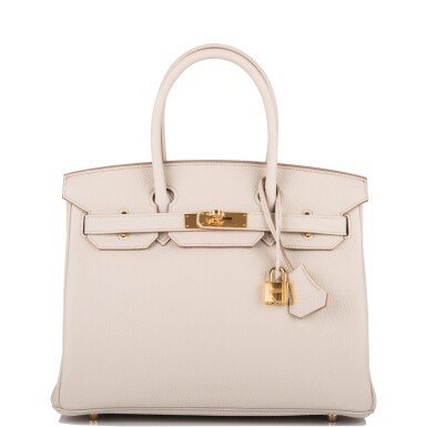 View full screen - View 1 of Lot 5. Hermès Beton Birkin 30cm of Togo Leather with Gold Hardware.