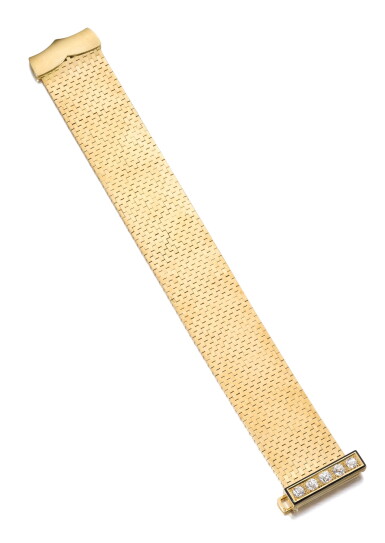 View full screen - View 1 of Lot 1077. Gold and diamond bracelet, 'Ludo Briquettes'.