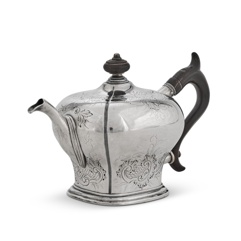 View full screen - View 1 of Lot 14. A Dutch silver teapot, Hendrik de Wint I, The Hague/Den Haag, 1746.